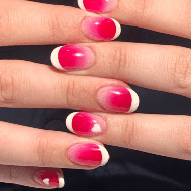 pink ombre hearts