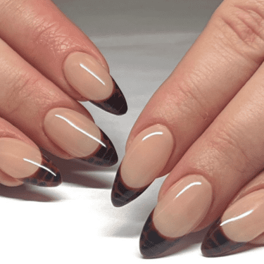 snake print brown french